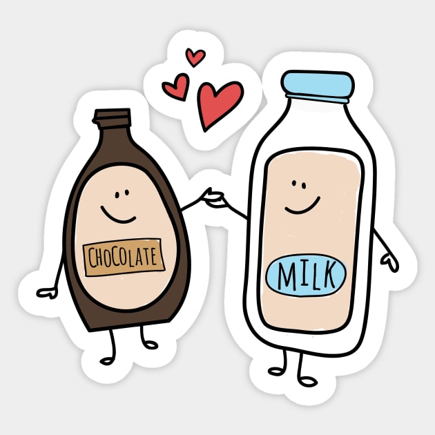 Better Together for Chocolate Milk Drinkers Sticker by cottoncanvas